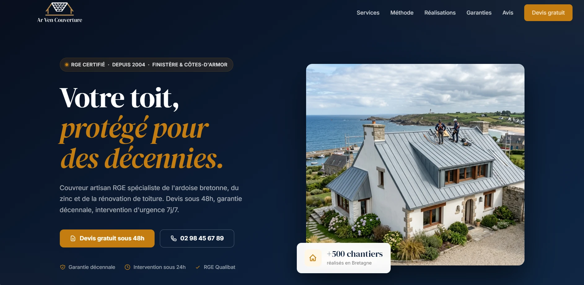 Ar Ven Couverture — site client